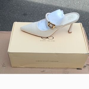 Cosy Island Cream Heeled Mules